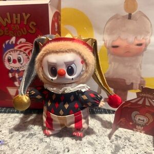 Whys So Serious Jester Doll - Red, Gold, Gray